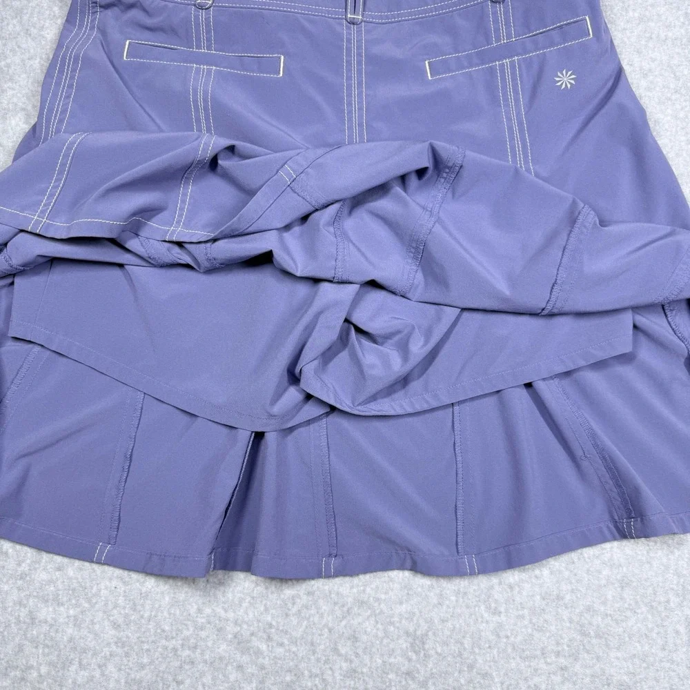 Athleta Skort Women 8 Purple Excellent Pleated Activewear Contrast Stitching - Picture 6 of 12